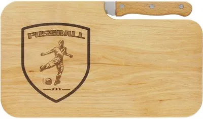 Produktbild von Holzschneidebrett Fußball 26x15cm
