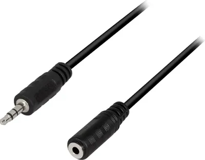 Produktbild von LogiLink Audiokabel Stecker - Kupplung 5 m schwarz