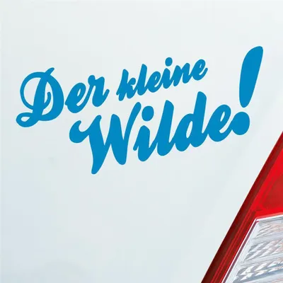 Produktbild von Auto Aufkleber Der kleine Wilde! Car Tuning Motorrad 18x8 cm Hellblau Sticker Heckscheibenaufkleber