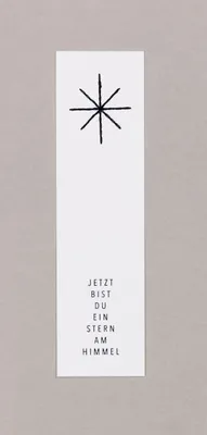 Produktbild von Räder Kondolenz Stickkarte Jetzt bist du ein Stern