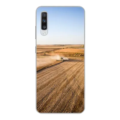 Produktbild von MuchoWow® Handyhülle Schutzhülle Hülle für Samsung Galaxy A70 Feld - Bauernhof - Traktor - Landwirt - Landleben Silikon Softcase Handy Hülle - Schutzhaube