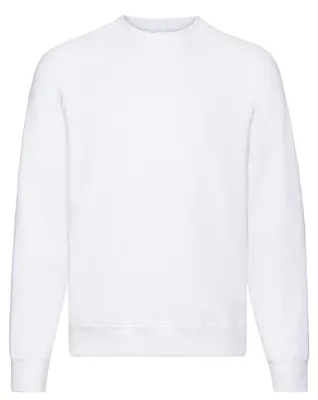 Image de Fruit of the Loom - Sweat-shirt « Classic » pour hommes/femmes, manches raglan, LT1996 (XXL) (blanc)