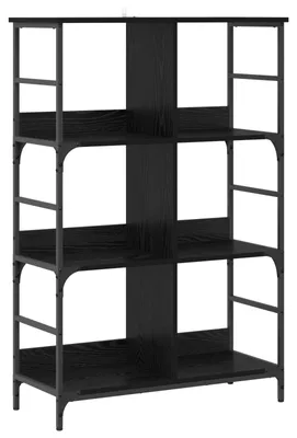 Obrázek produktu pro Regál, 4 úrovně, rozměry 78,5 x 33 x 117,5 cm, materiál: kov, dřevotříska