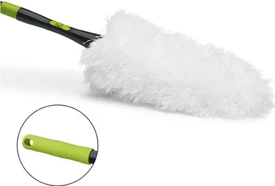 Produktbild von Mikrofaser Staubwedel mit Metall-Teleskopstiel bis 195 cm Staubbürste Staubbesen Staub Wedel