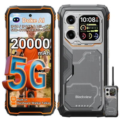 Zdjęcie produktu dla Smartfon walkie-talkie XPLORE 1 od Blackview, niezwykle wytrzymały (MIL-STD-810H), funkcja power banku 20 000 mAh, prędkość 5G