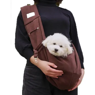 Produktbild von Minicee Hundetragetasche für Kleine Hunde & Katzen bis 15 kg, Braun