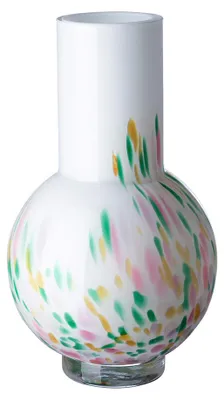 Produktbild von Fink HENNY, Vase, Opalglas, weiß, bunt, L. 14 cm, B. 14 cm, H. 24 cm, D. 14 cm 115431