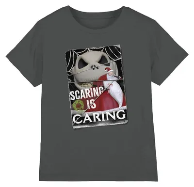 Produktbild von Disney The Nightmare Before Christmas Scaring is Caring Kinder T-Shirt, Anthrazit, 7–8 J