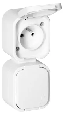 Obrázok produktu pre Zásuvka 2x2P+T, 2 zásuvky, IP54, 16 A / 250 V, pre vonkajšie použitie