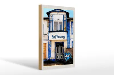Produktbild von Holzschild Reise 20x30cm Ostsee Haus der Hoffnung Strand