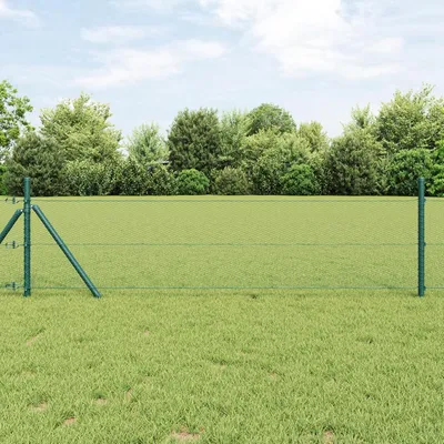 Produktbild von Sechseckenzaun in Grün 1x10 m aus Stahl für Garten, Hof und Haustiere