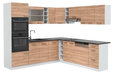 Obrázok produktu pre Rohová kuchyňa Vicco R-Line Sonoma/biely 247 x 237 cm, AP Antracit, Model 42712