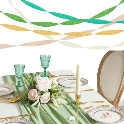 Crêpepapier-Luftschlangen, 5 Rollen, 125 m, Boho-Farben