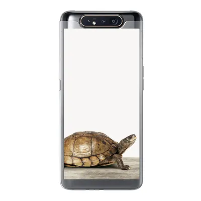 Produktbild von MuchoWow® Handyhülle Schutzhülle Hülle für Samsung Galaxy A80 Schildkröte - Junge - Tiere - Kinder - Mädchen Silikon Softcase Handy Hülle - Schutzdeckel