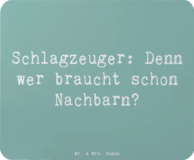 Produktbild von Mr. & Mrs. Panda Mousepad Spruch Schlagzeuger Spruch - Meeresbrise - Geschenk, Mouse Pad, Beats, Musiker, Instrument, Lernen, Schlagzeug, computer, Mauspad, laptop, Band