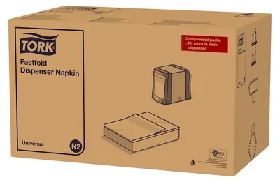 Zdjęcie produktu dla Serwetki dyspenserowe Tork Fastfold N2 (10933), 10800szt