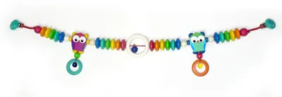 Produktbild von Babyspielzeug Zwillingswagenkette Eulen BxLxH 810x40x130mm NEU