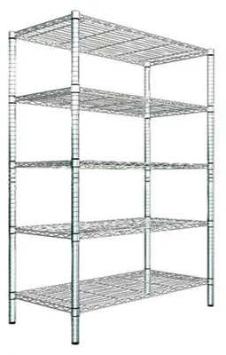 Immagine prodotto di Scaffale in Acciaio Cromato 5 Ripiani 90x35x180 cm Fadi