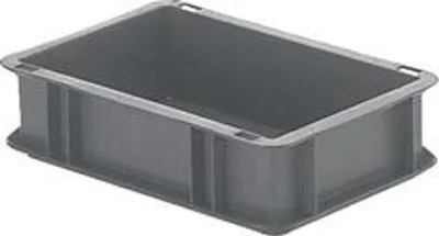Produktbild von LA KA PE Transportstapelkasten grau L300xB200xH75mm Wände / Boden geschlossen PP - TK300/ 75-0