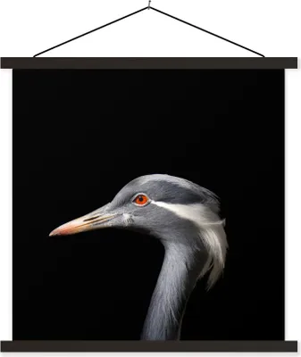 Produktbild von MuchoWow® Textilposter Vogel - Tiere - Porträt 90x90 cm mit schwarzem Rahmen - Magnetisches