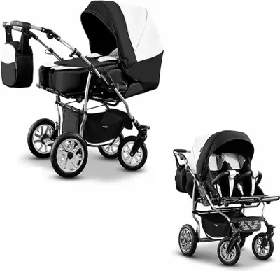 Produktbild von Zwillingskinderwagen 2 in 1 City Twin inkl. Sportsitze - 15 Teile - in 19 Farben