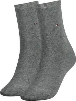 Produktbild von 2er Pack TOMMY HILFIGER Casual Socken Damen 758 - middle grey melange 39-42