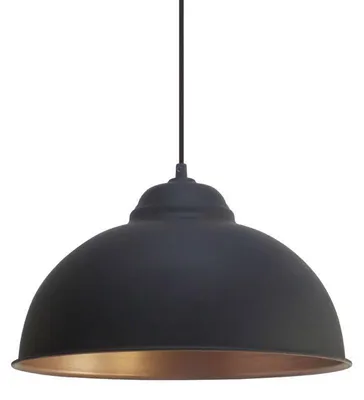 Image de EGLO Lampe suspendue TRURO 2 noir et cuivre 49247