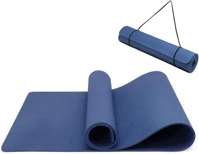 Zdjęcie produktu dla Mata do jogi z TPE z powłoką antypoślizgową, 183 x 61 x 0,6 cm, ekologiczna i przenośna