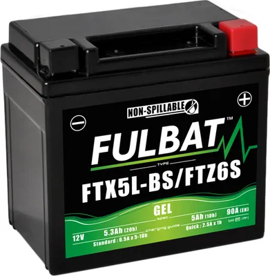 Zdjęcie produktu dla Akumulator FULBAT FUL GEL - FTX5L-BS / FTZ6S / YTX5L-BS / YTZ6S (Żelowy, bezobsługowy)