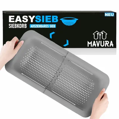Image de EASYSIEB Tamis d'évier Égouttoir Panier d'évier Tamis de vidange extensible