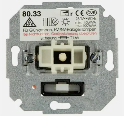 Produktbild von Kopp Dimmer Sockel UP Wippen/Wechselschalter 40-400W/VA Phasenanschnitt Nr.3