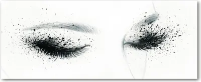 Produktbild von Tulup® Glas-Bild Wandbild aus Glas - 125x50 - Wandkunst - Wandbild hinter gehärtetem Sicherheitsglas - Dekorative Wand für Küche & Wohnzimmer  - Menschen - Make-up - Schwarzweiß