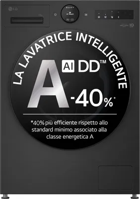 Immagine prodotto di LG F4X7013TBB Lavatrice 13kg AI DD Serie X7, Classe A-40%, 1400 giri, Display Easy Circle, Wi-Fi, AI Wash, TurboWash