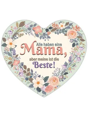 Produktbild von Herz Blechschild Mama ist die Beste HB002