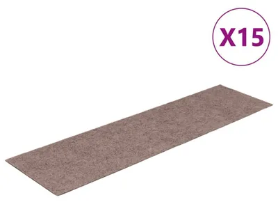 Zdjęcie produktu dla vidaXL Maty na stopnie samoprzylepne 15 szt. 76x20 cm jasnobrązowe prostokątne