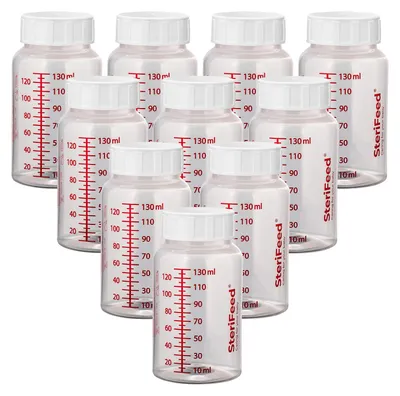 Imagen del producto de Biberón reutilizable, esterilizable, de 130 ml, paquete de 10 unidades, para bebés