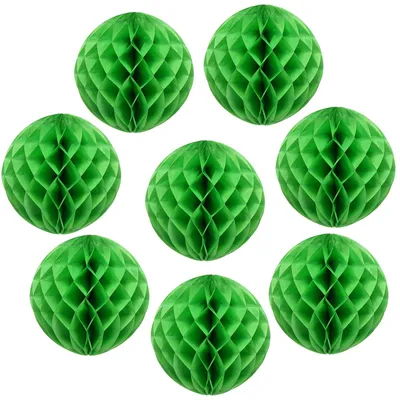 Productafbeelding van Wabenballen van honingraatpapier - 8 stuks - Decoratie - Fruitgroen - Ø 15 cm