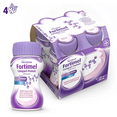 Immagine prodotto di Nutricia Fortimel Compact Protein Gusto Frutti Di Bosco 4 Bottiglie Da 125 Ml