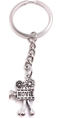 Produktbild von Onwomania Schlüsselanhänger Film Kamera Movie Kino silber Metall Anhänger Charm