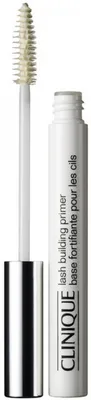 A Clinique Lash Building Primer mascara wand and its container are displayed against a white background.