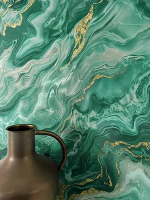 Produktbild von NEWROOM Tapete Talis Green Grün Vliestapete - Modern Marmor Acryl Germany