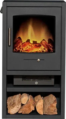 Image de Cheminée électrique anthracite - Bergen XL avec chauffage Cheminée électrique