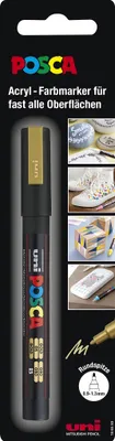 Produktbild von Faber Castell Marker UNI POSCA PC-3M 0,9-1,3 gold Blister