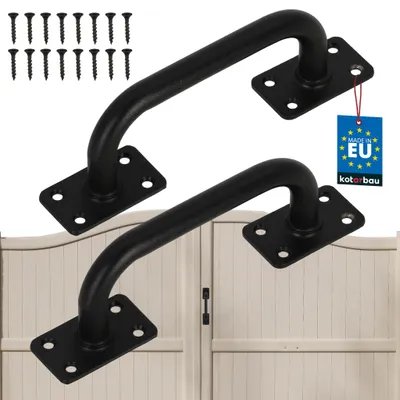 Immagine prodotto di KOTARBAU® 2 Pezzi Maniglia Porta Esterna Maniglione per Porta 150 mm Maniglie per Porte Scorrevoli Acciaio Verniciato a Polvere Nero