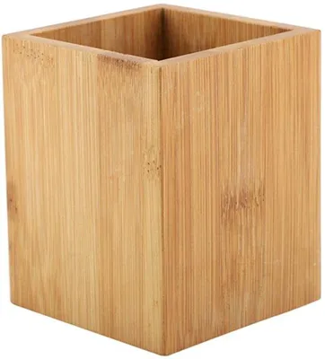 Image de Porte-crayons en bambou, organiseur, bureau, école, bois