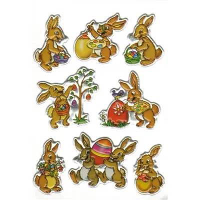 Produktbild von HERMA Schmucketiketten MAGIC Hasen Papier geprägt 9 x 16,3 cm