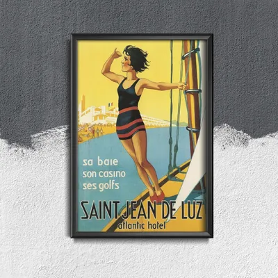 Produktbild von Poster - Canvas - Leinwand - 42 cm x 59,4 cm - Saint Jean De Luz