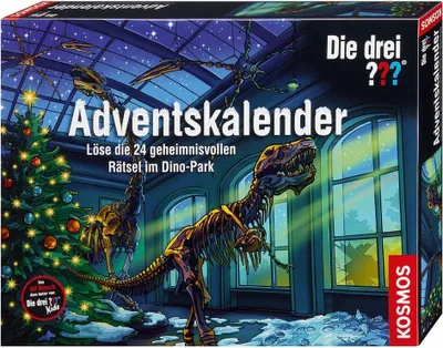 Produktbild von KOSMOS 631123 Adventskalender Die drei ??? Fragezeichen Rätsel im Dino-Park