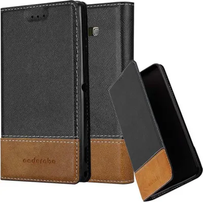 Produktbild von Cadorabo Hülle für Samsung Galaxy A7 2015 Schutzhülle in Schwarz SHandyhülle Book Case Etui Kunstleder