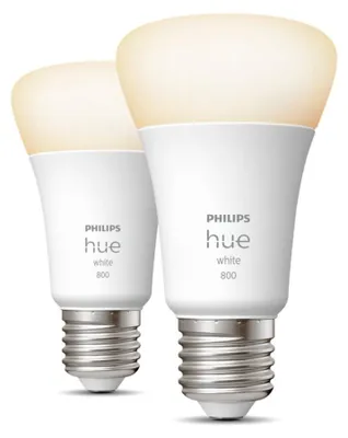 Produktbild von Philips Hue White E27 60W, smarte LED Lampe, Doppelpack